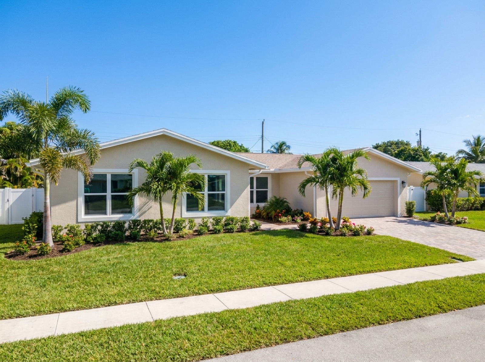 Completed impact window project on a South Florida home near Juno Beach